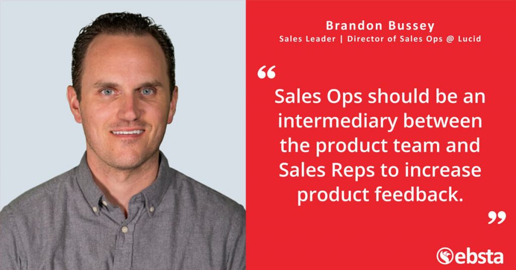 "Sales Ops should adopt different ways of solving problems instead of having one point of view." - Brandon Bussey