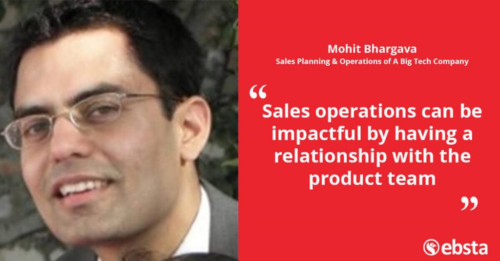 "Sales operations can drive the business through the help of sales leadership." Mohit Bhargava